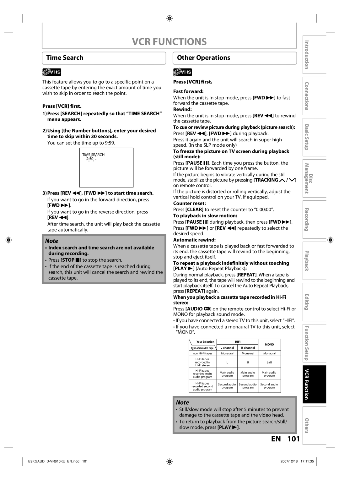 Toshiba D-VR610KU owner manual Other Operations 