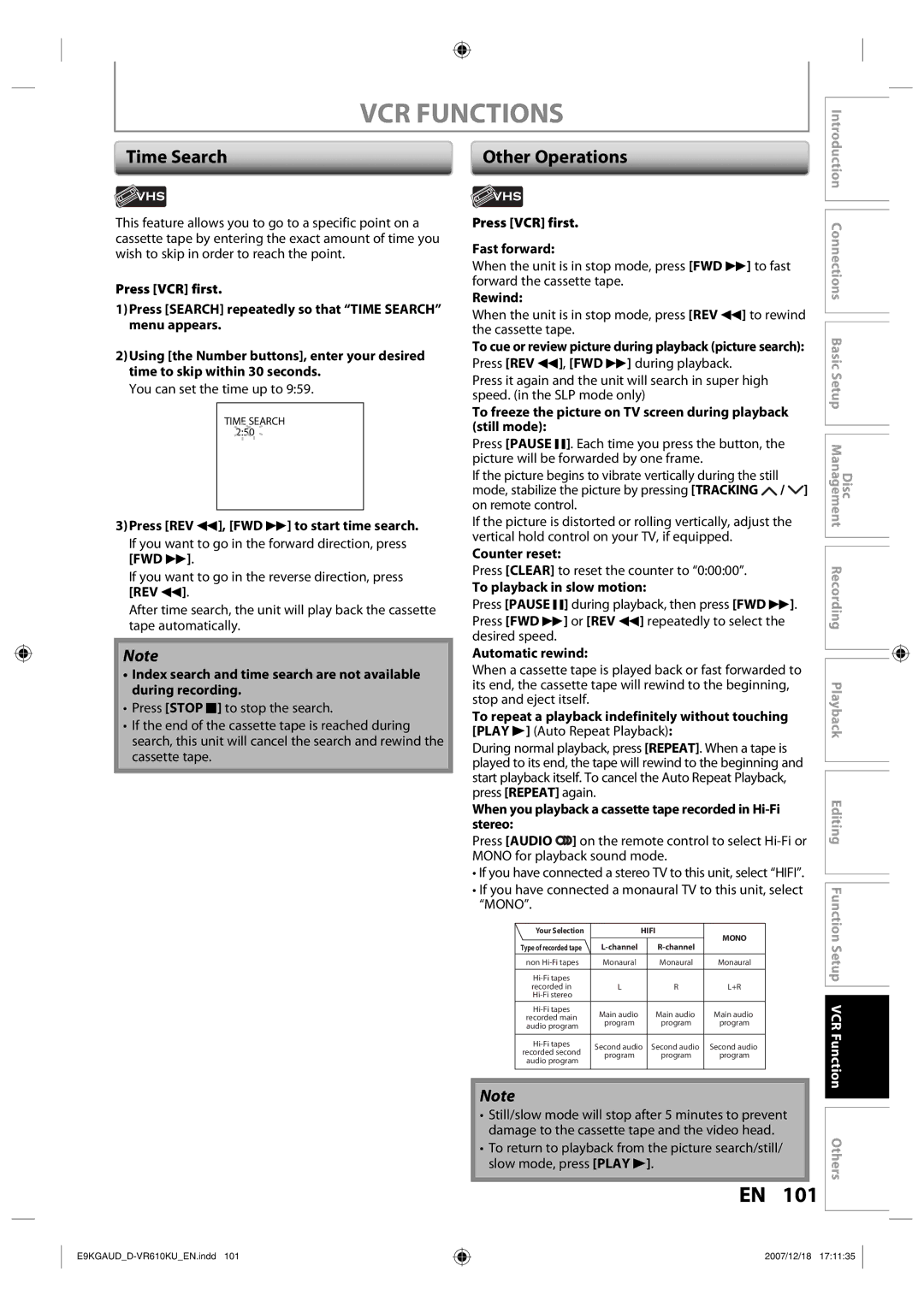 Toshiba D-VR610KU owner manual Time Search 