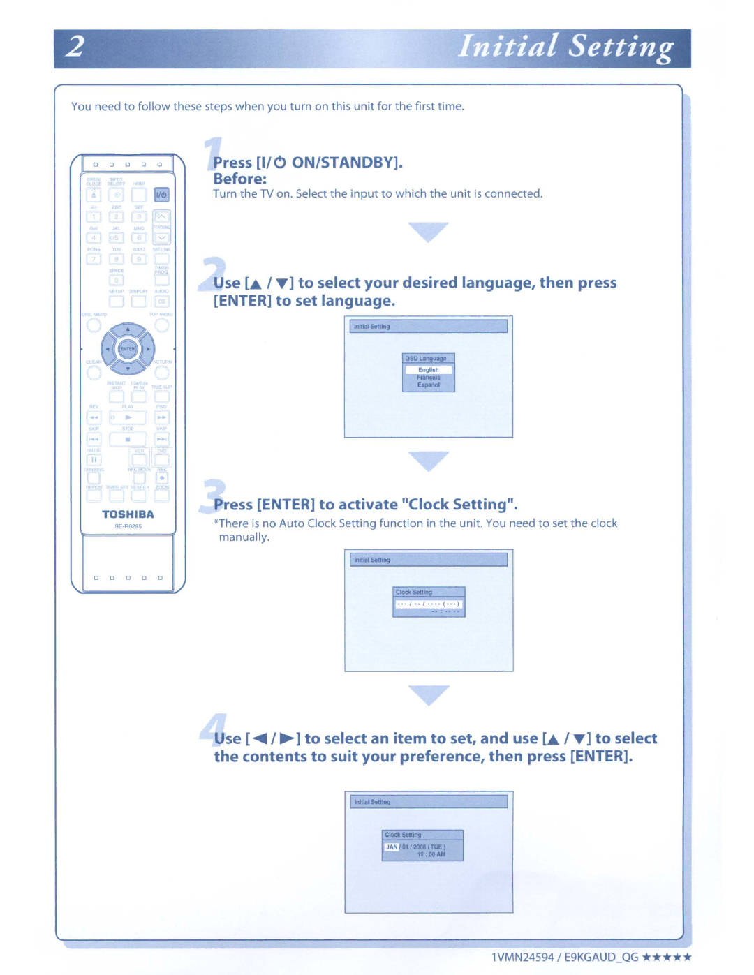 Toshiba D-VR610KU manual 11~~7 