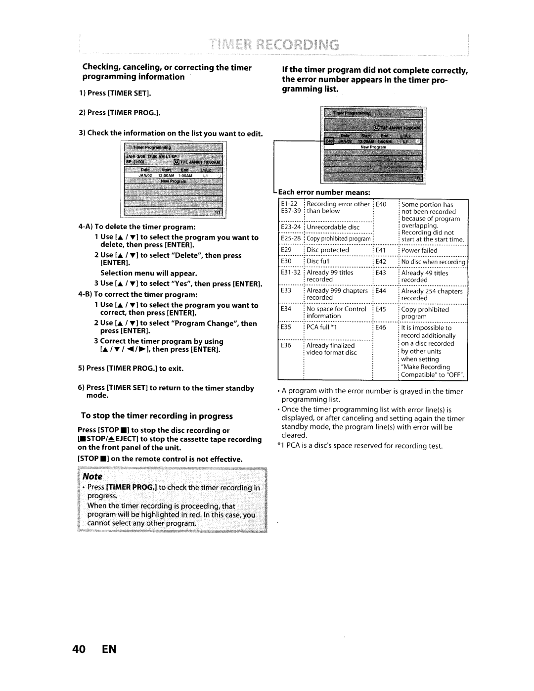 Toshiba D-VR610KU manual Recorded . recorded 