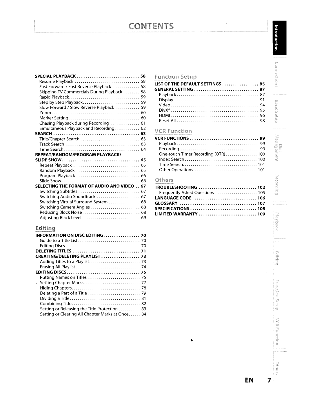 Toshiba D-VR610KU manual Hdmi, Frequently Asked Questions 105 