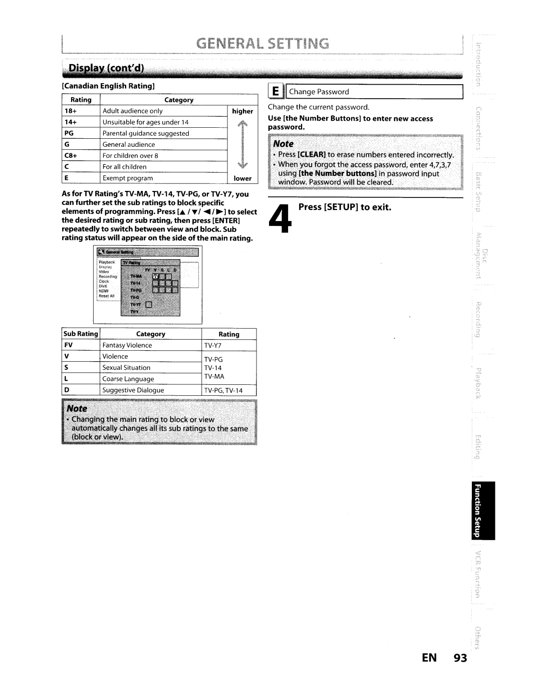 Toshiba D-VR610KU manual Press Setu P to exit 