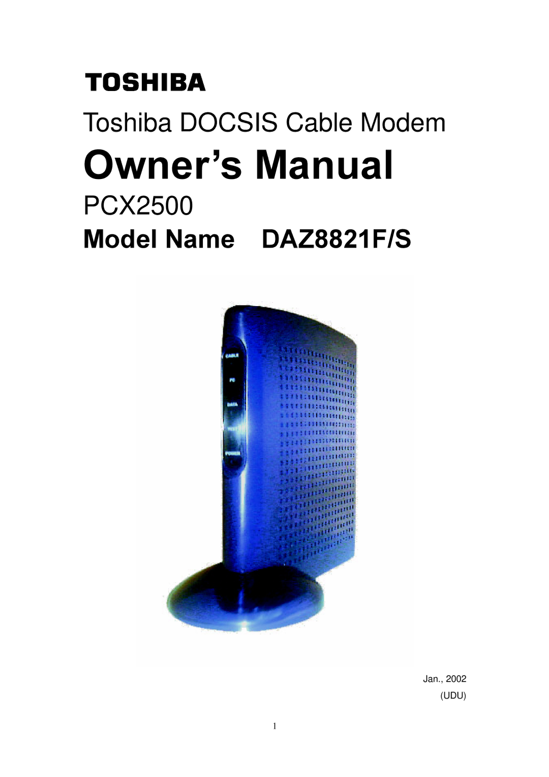 Toshiba owner manual Model Name DAZ8821F/S 