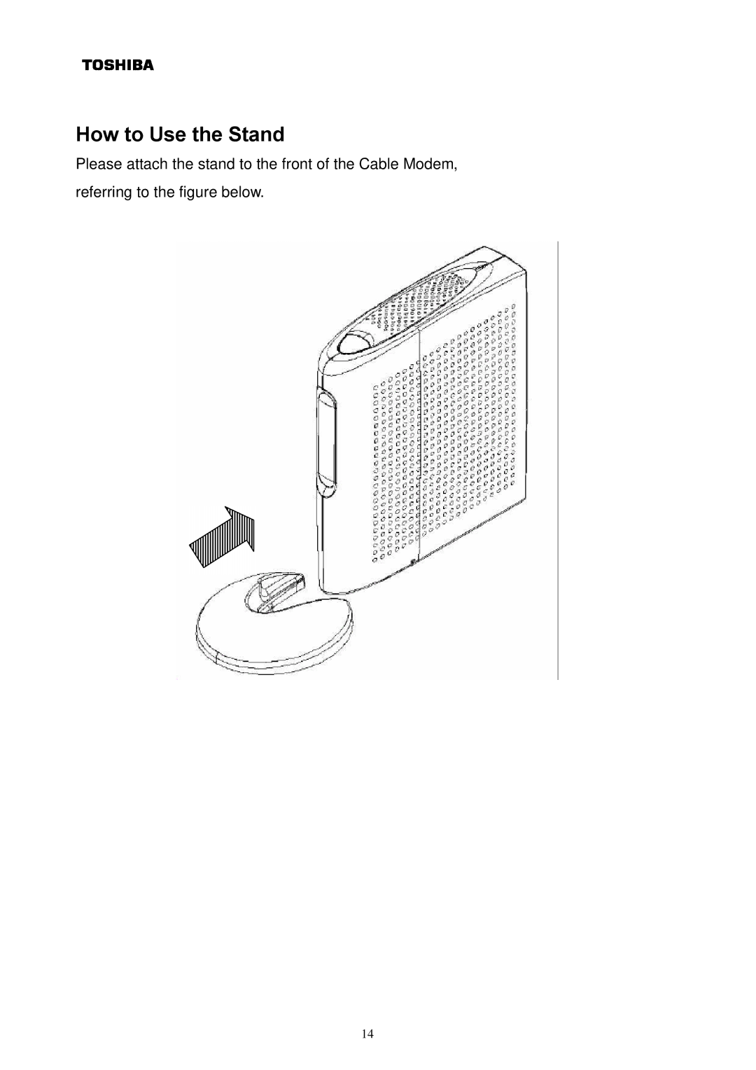 Toshiba DAZ8821F/S owner manual How to Use the Stand 