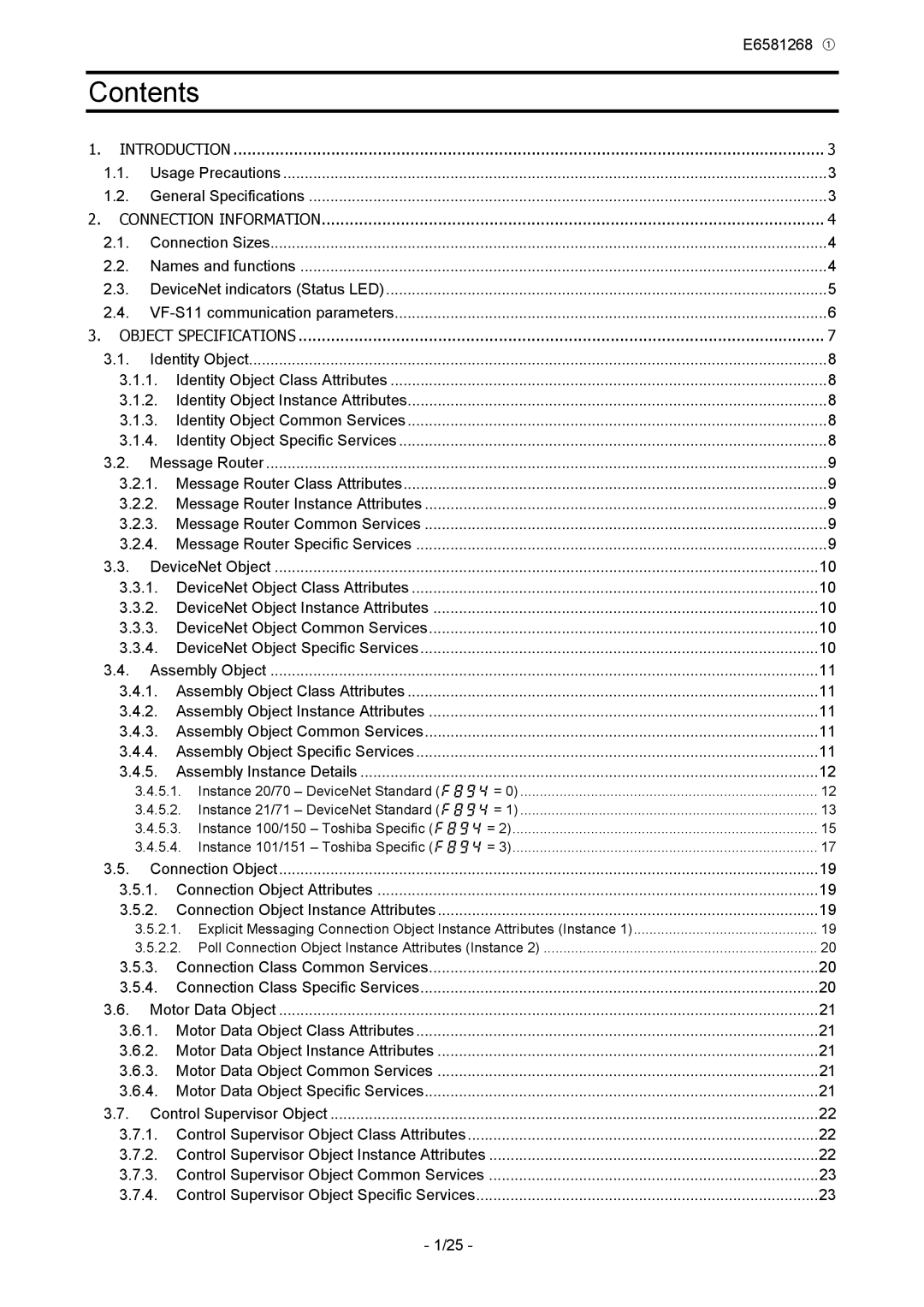 Toshiba DEV001Z manual Contents 