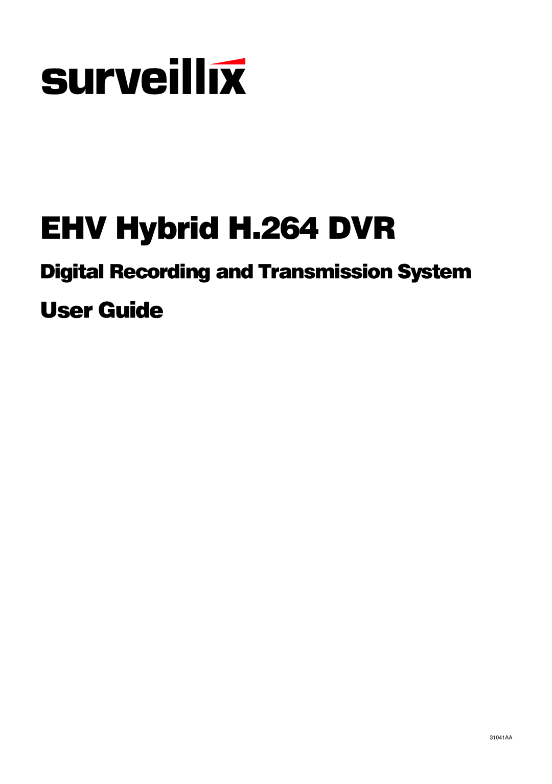 Toshiba Digital Recording and Transmission System manual EHV Hybrid H.264 DVR 