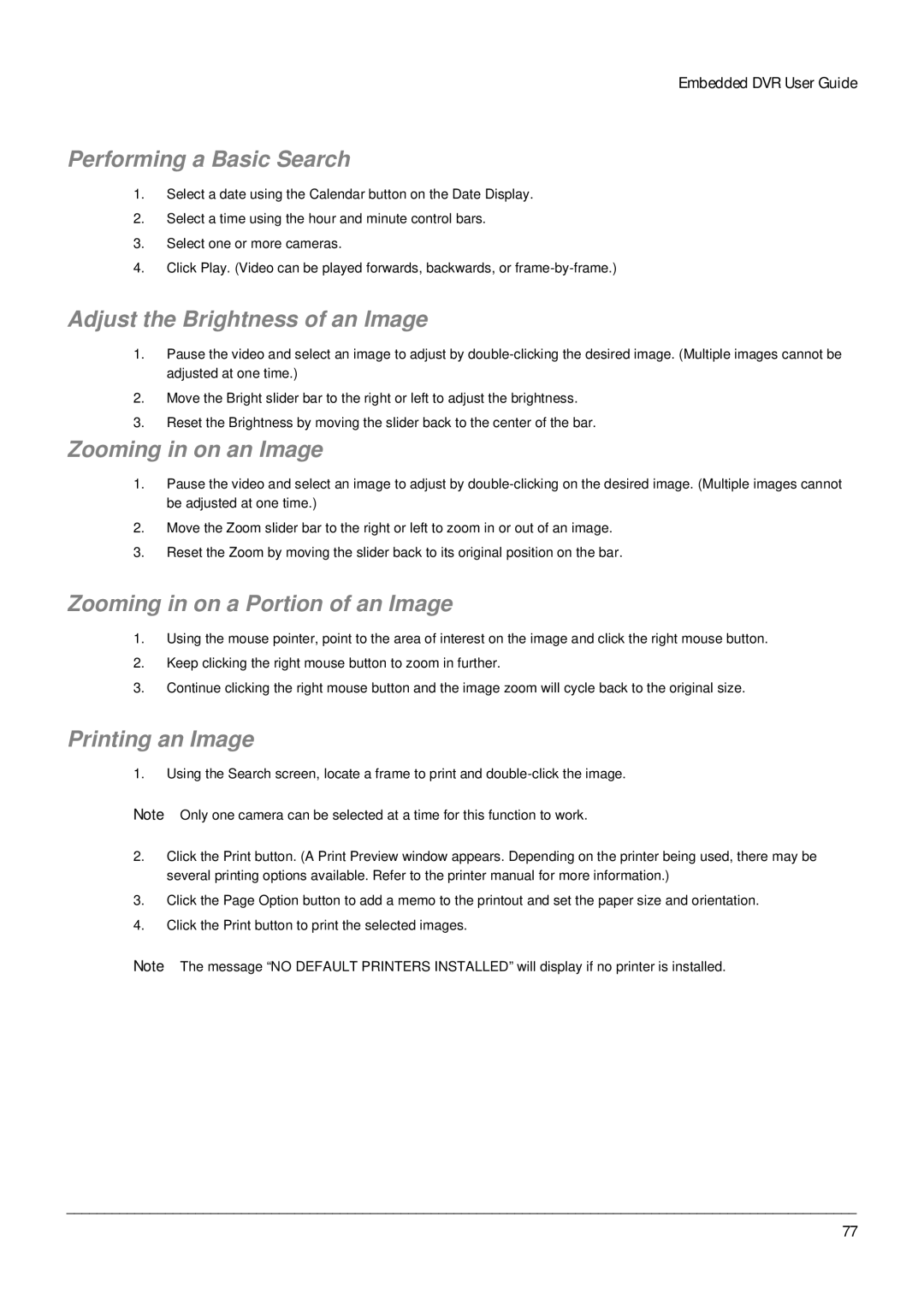 Toshiba Digital Recording and Transmission System manual Performing a Basic Search, Adjust the Brightness of an Image 