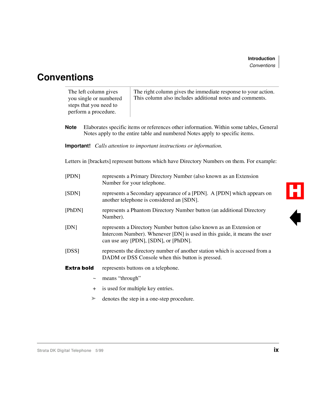 Toshiba Digital Telephone manual Conventions, Sdn 