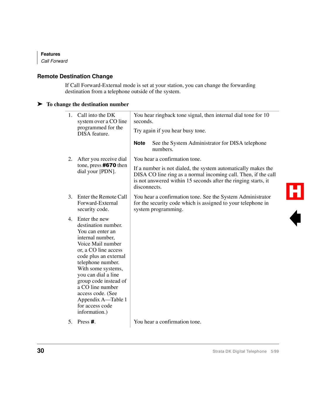 Toshiba Digital Telephone manual Remote Destination Change, To change the destination number 