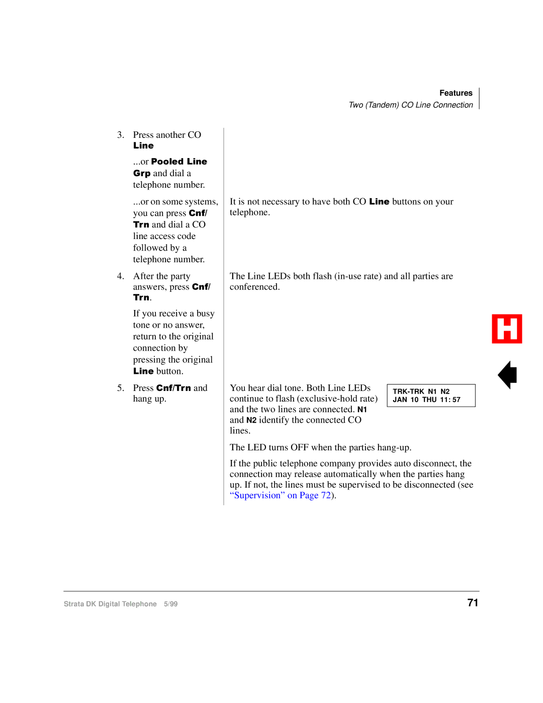 Toshiba Digital Telephone manual Press another CO 