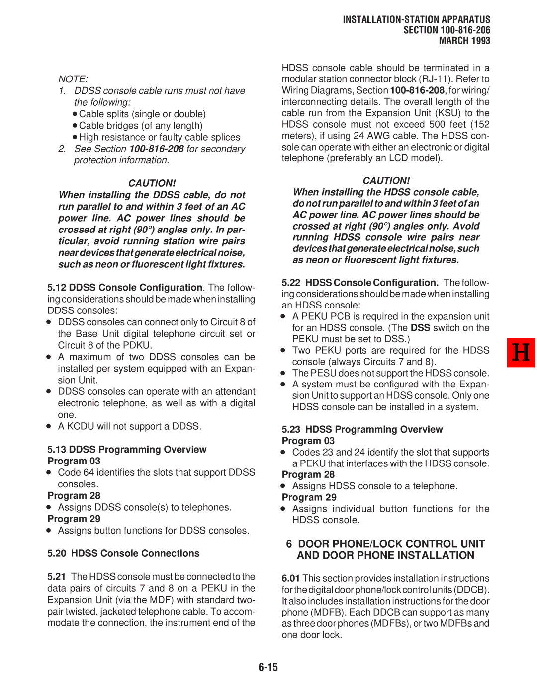 Toshiba DK8 Door PHONE/LOCK Control Unit and Door Phone Installation, Ddss Programming Overview, Hdss Programming Overview 