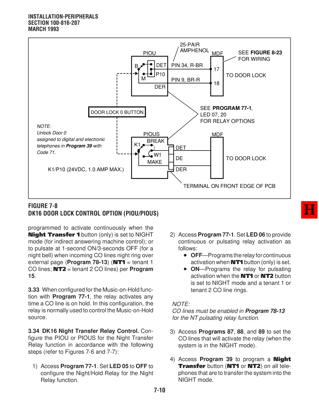 Toshiba DK 16, DK8 manual See Figure, See Program 77-1, LED 07 