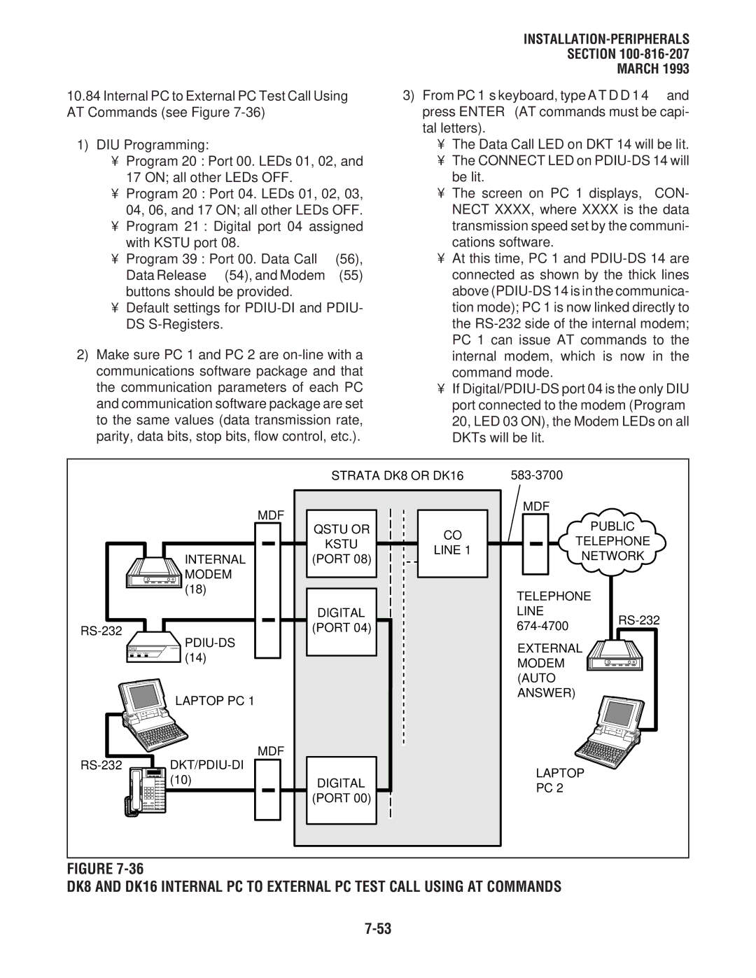 Toshiba manual Internal, Strata DK8 or DK16 Qstu or Kstu Line, Public, Telephone Line, External Modem Auto Answer Laptop 