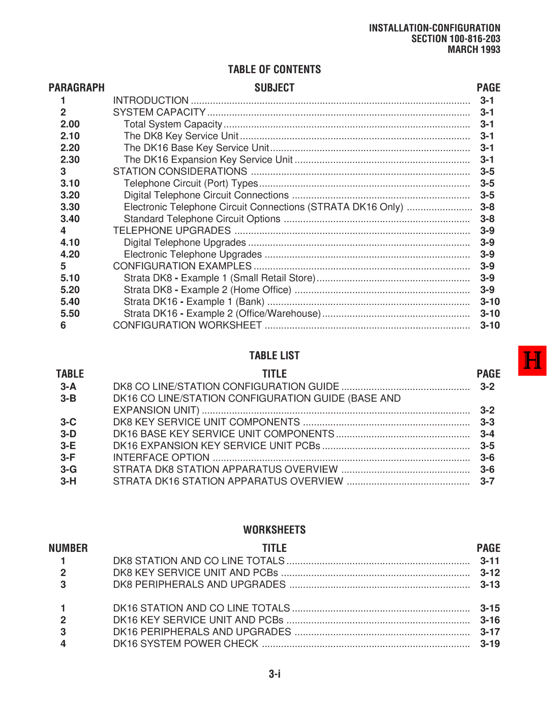 Toshiba DK8, DK 16 manual Worksheets, Title 