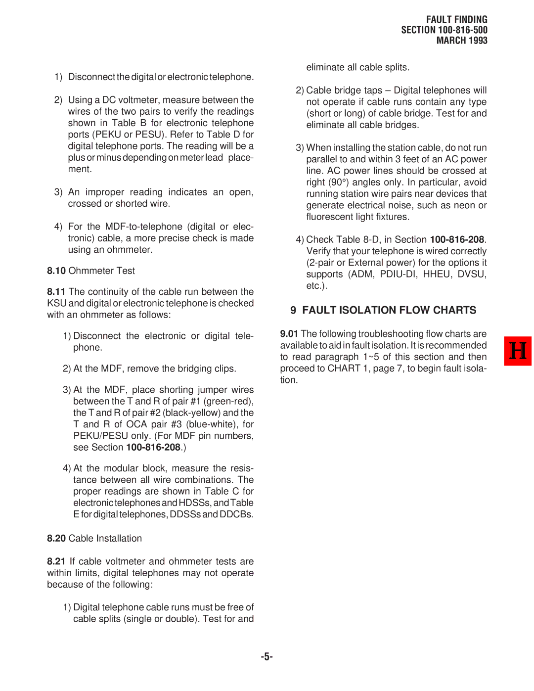 Toshiba DK8, DK 16 manual Fault Isolation Flow Charts 