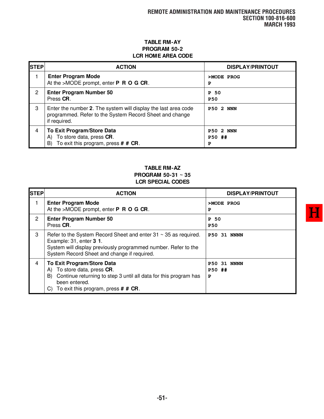 Toshiba DK8, DK 16 manual Table RM-AZ, LCR Special Codes 