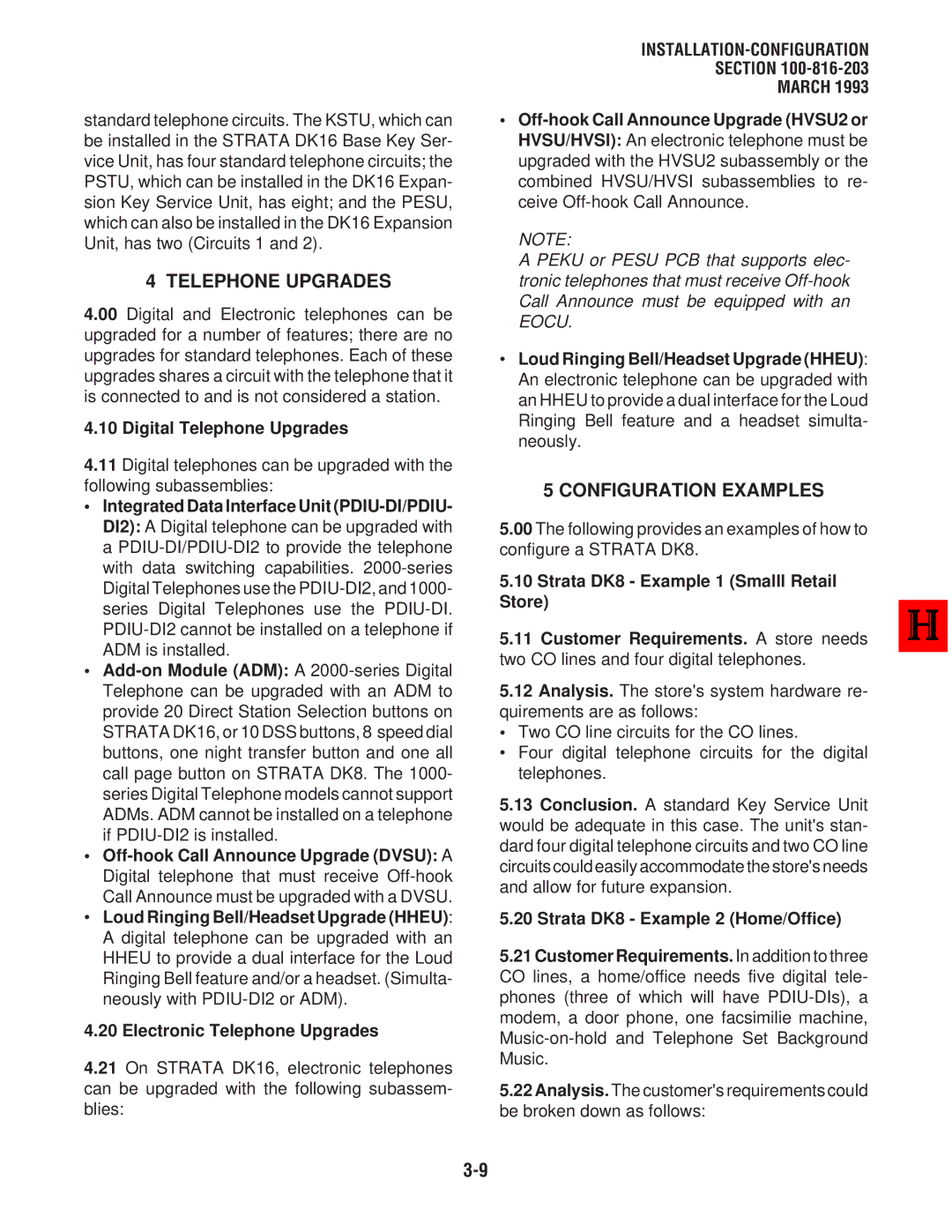 Toshiba DK8, DK 16 manual Telephone Upgrades, Configuration Examples 