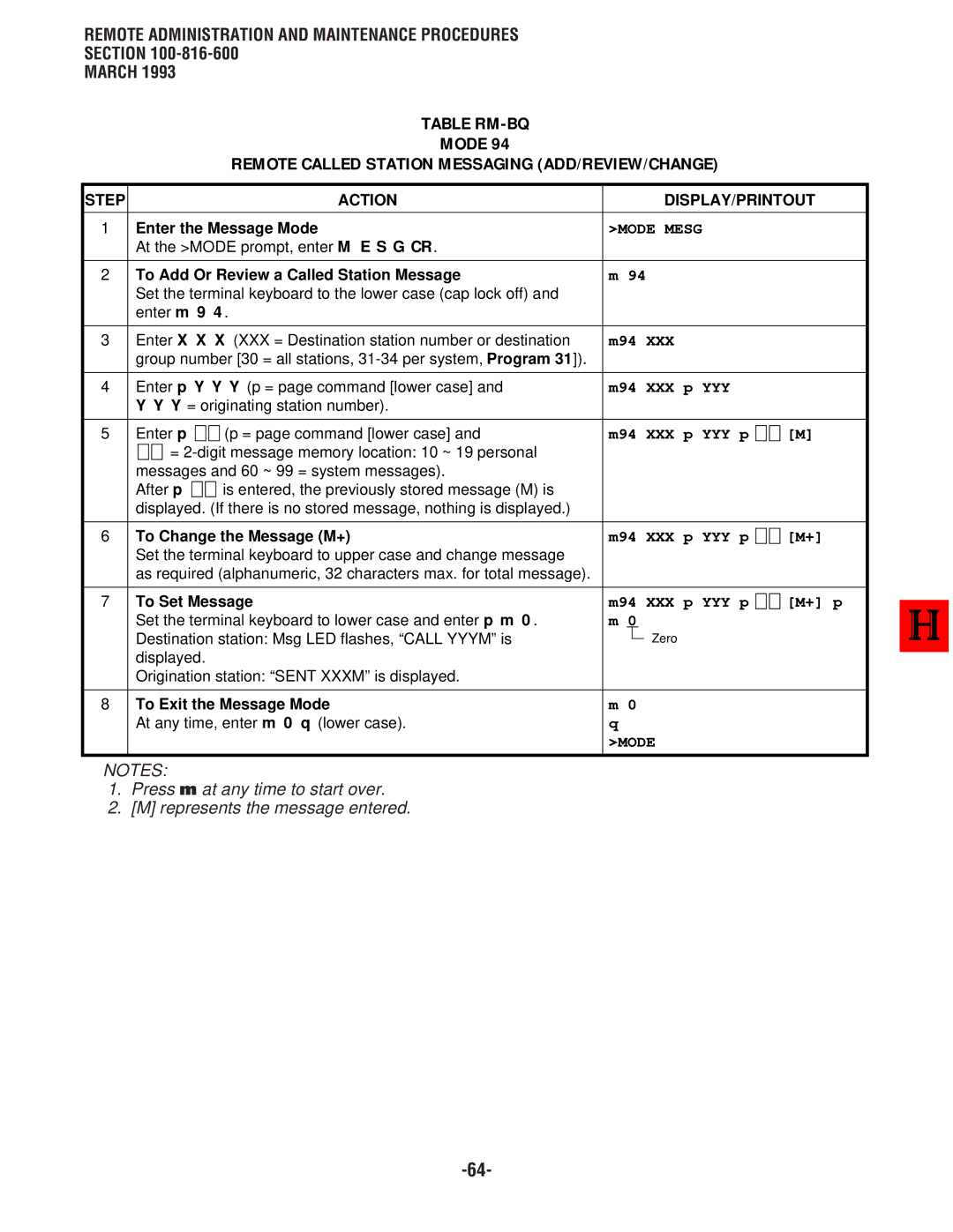 Toshiba DK 16, DK8 manual To Add Or Review a Called Station Message, To Change the Message M+, To Set Message 