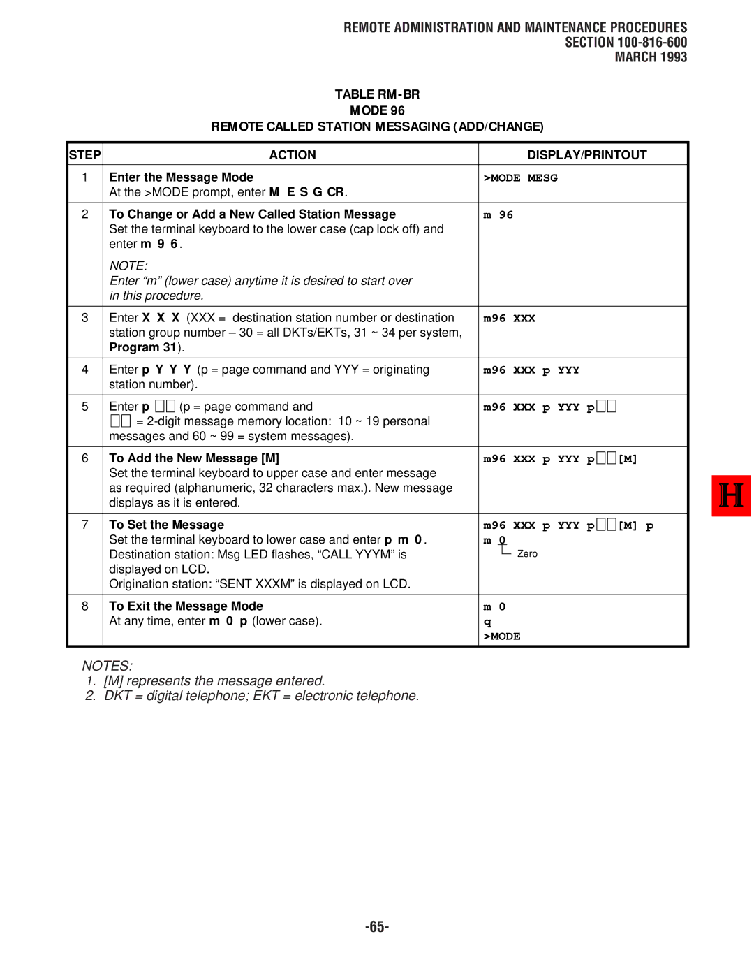 Toshiba DK8, DK 16 manual To Change or Add a New Called Station Message, To Add the New Message M, To Set the Message 