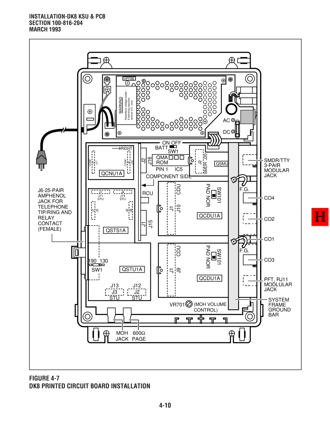 Toshiba DK 16 manual DK8 Printed Circuit Board Installation 