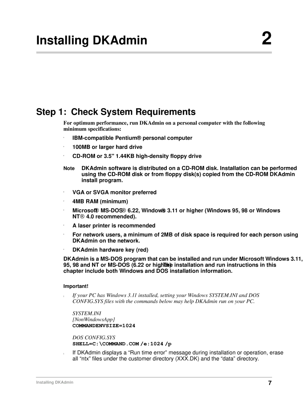 Toshiba DK Backup, DK Admin manual Installing DKAdmin, Check System Requirements 