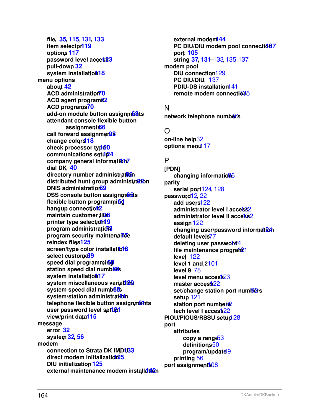 Toshiba DK Admin, DK Backup manual 164 