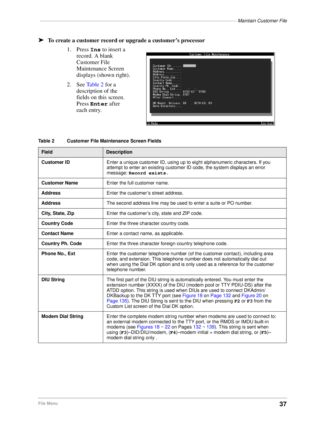 Toshiba DK Backup, DK Admin manual Message Record exists 