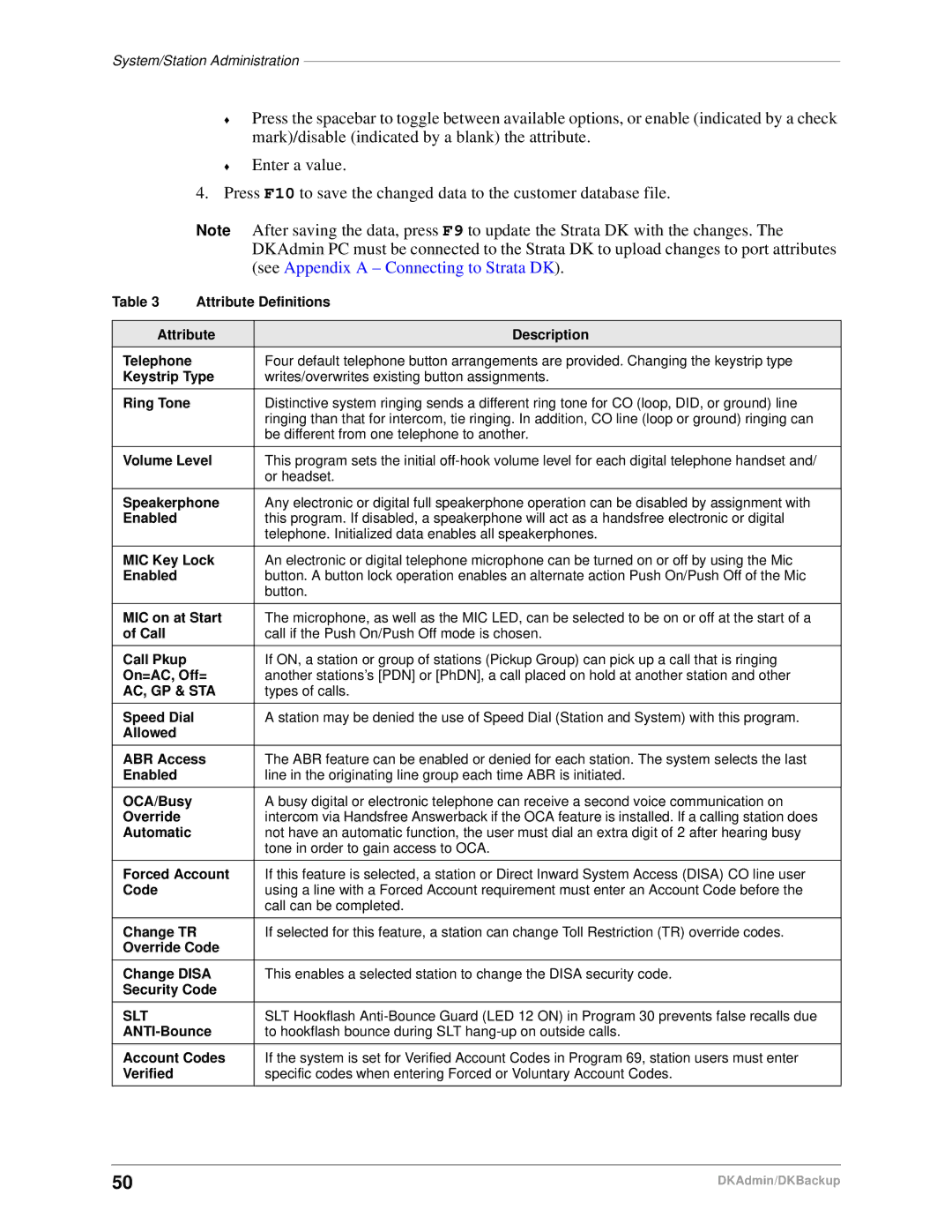 Toshiba DK Admin, DK Backup manual See Appendix a Connecting to Strata DK 