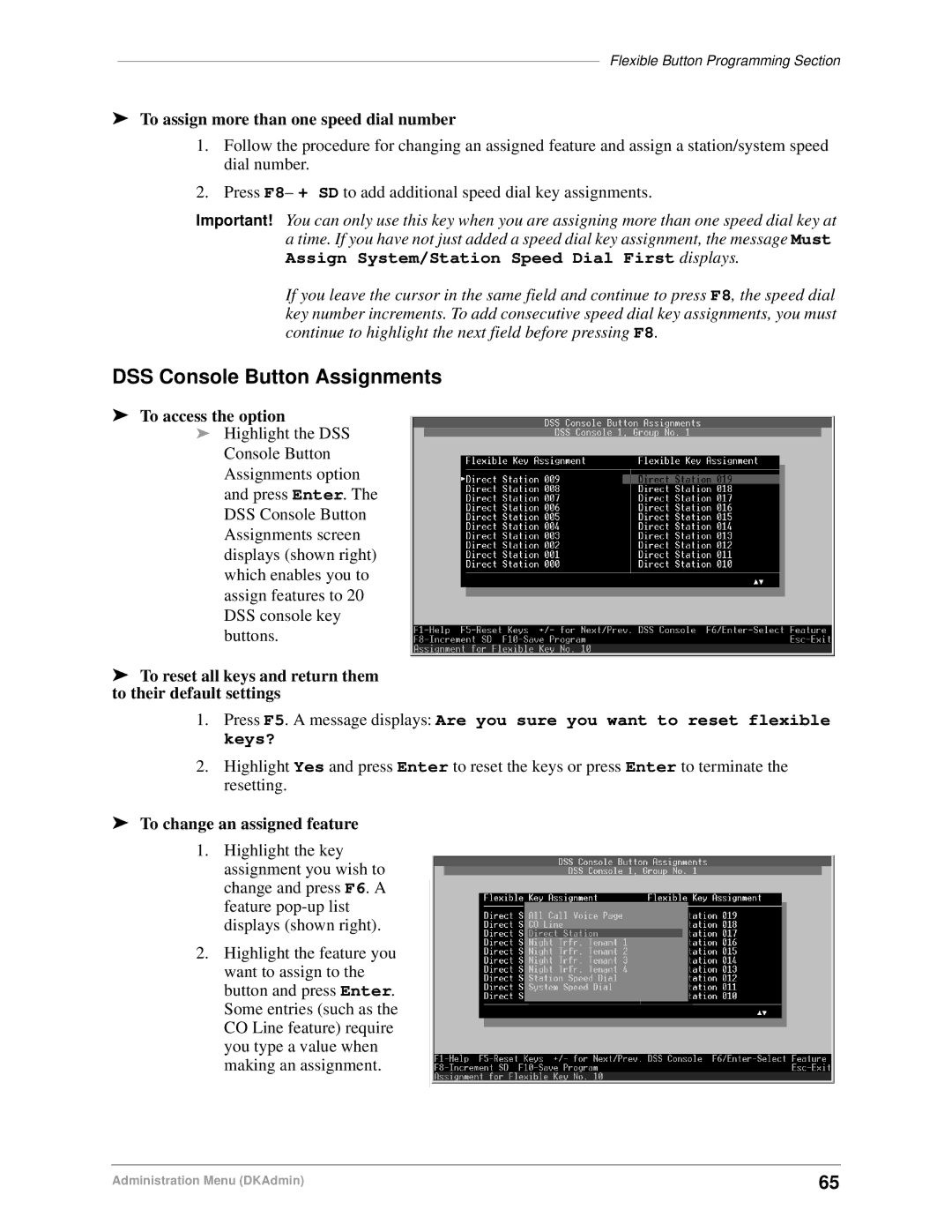 Toshiba DK Backup, DK Admin manual DSS Console Button Assignments, To assign more than one speed dial number 