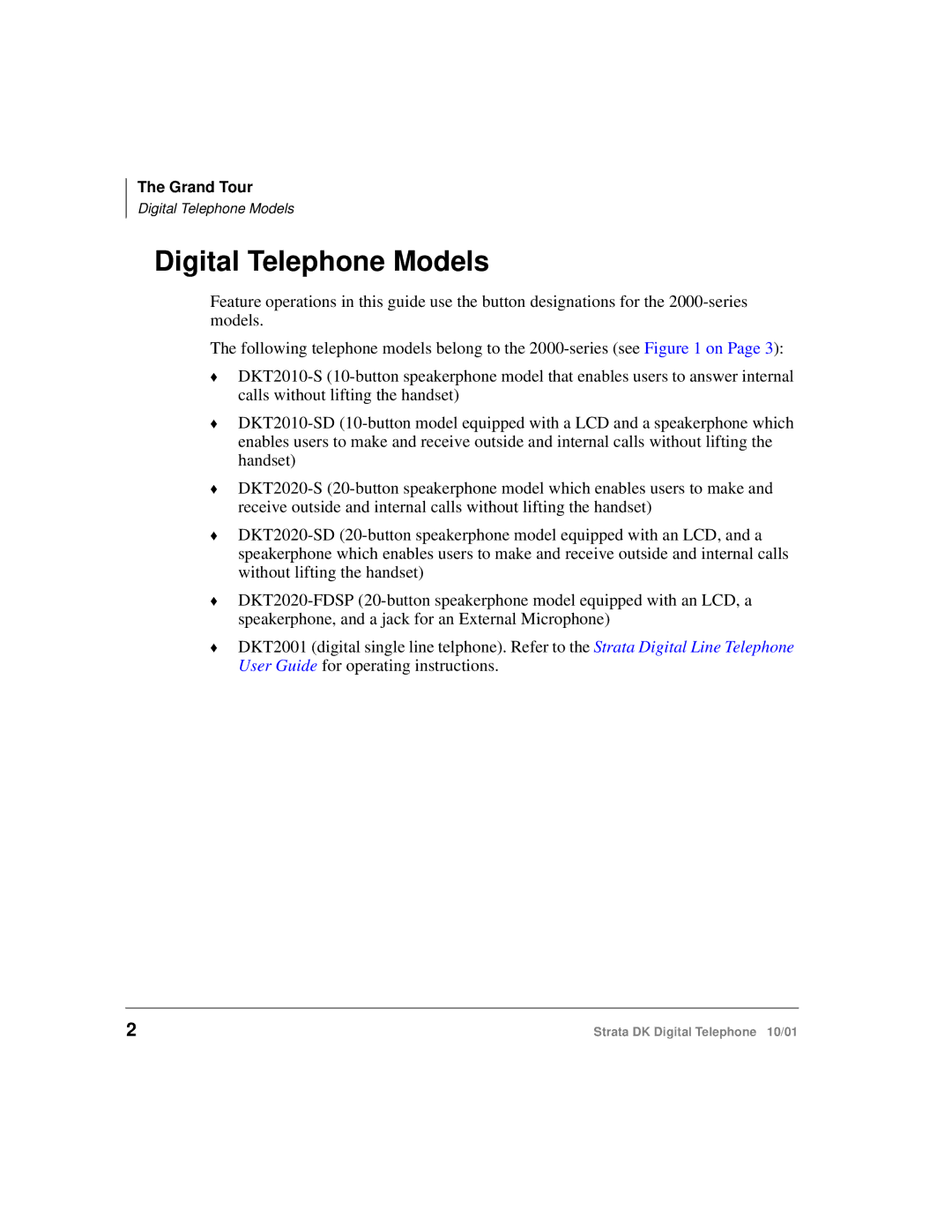 Toshiba DK manual Digital Telephone Models 