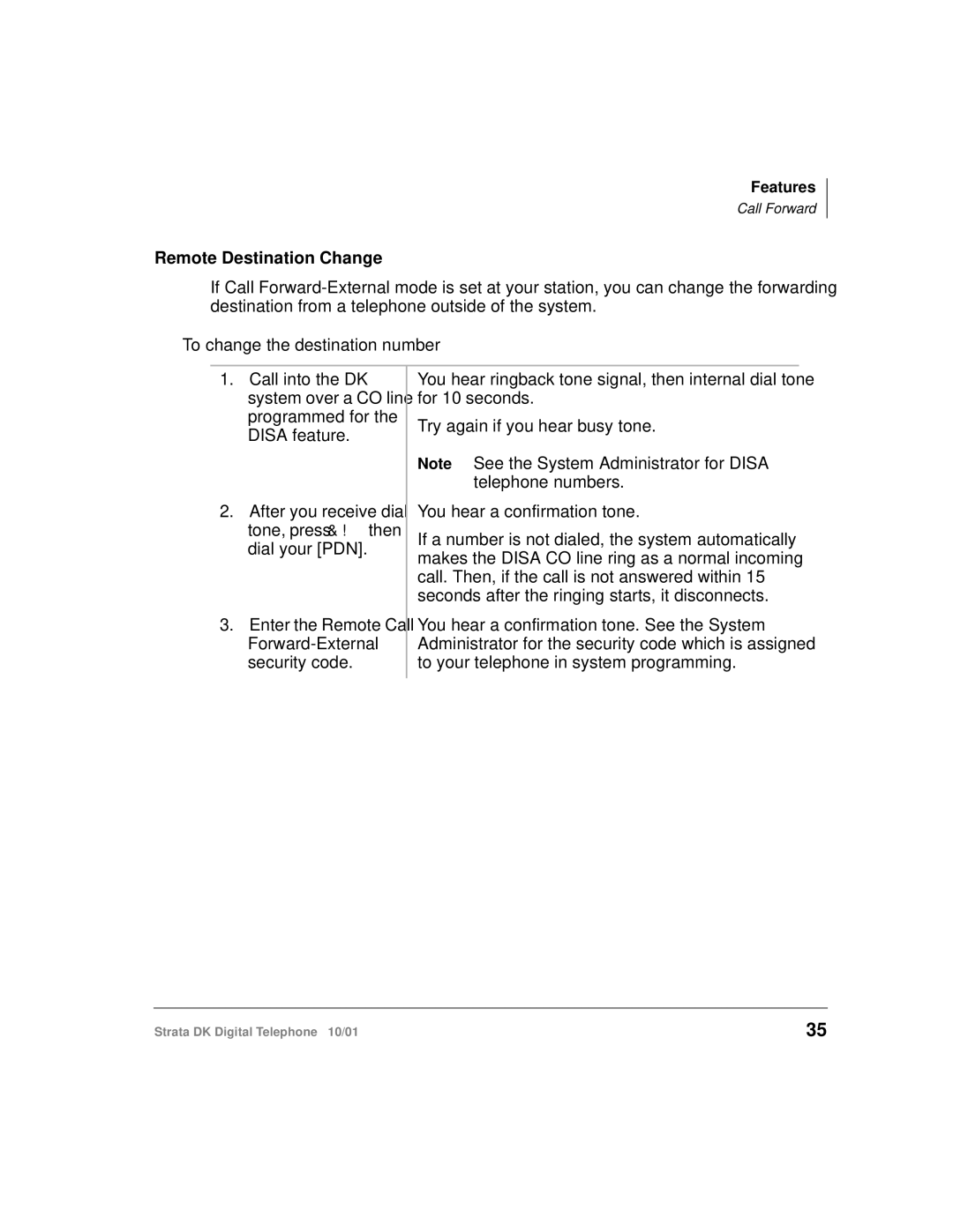 Toshiba DK manual Remote Destination Change, To change the destination number 