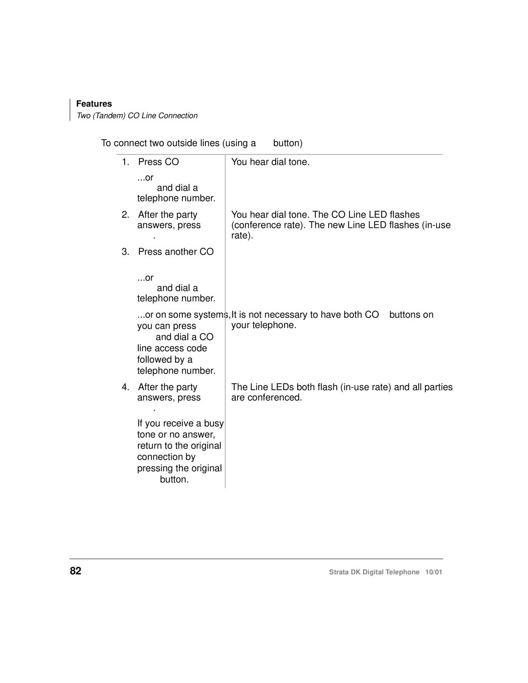 Toshiba DK manual To connect two outside lines using a /LQH button 