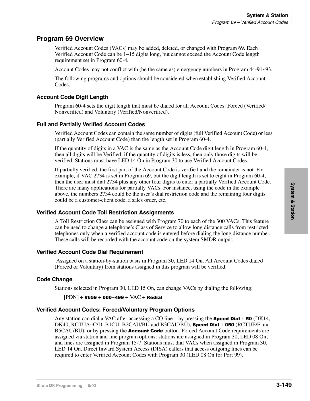 Toshiba dk14, DK40I, DK424I manual Program 69 Overview, 149 