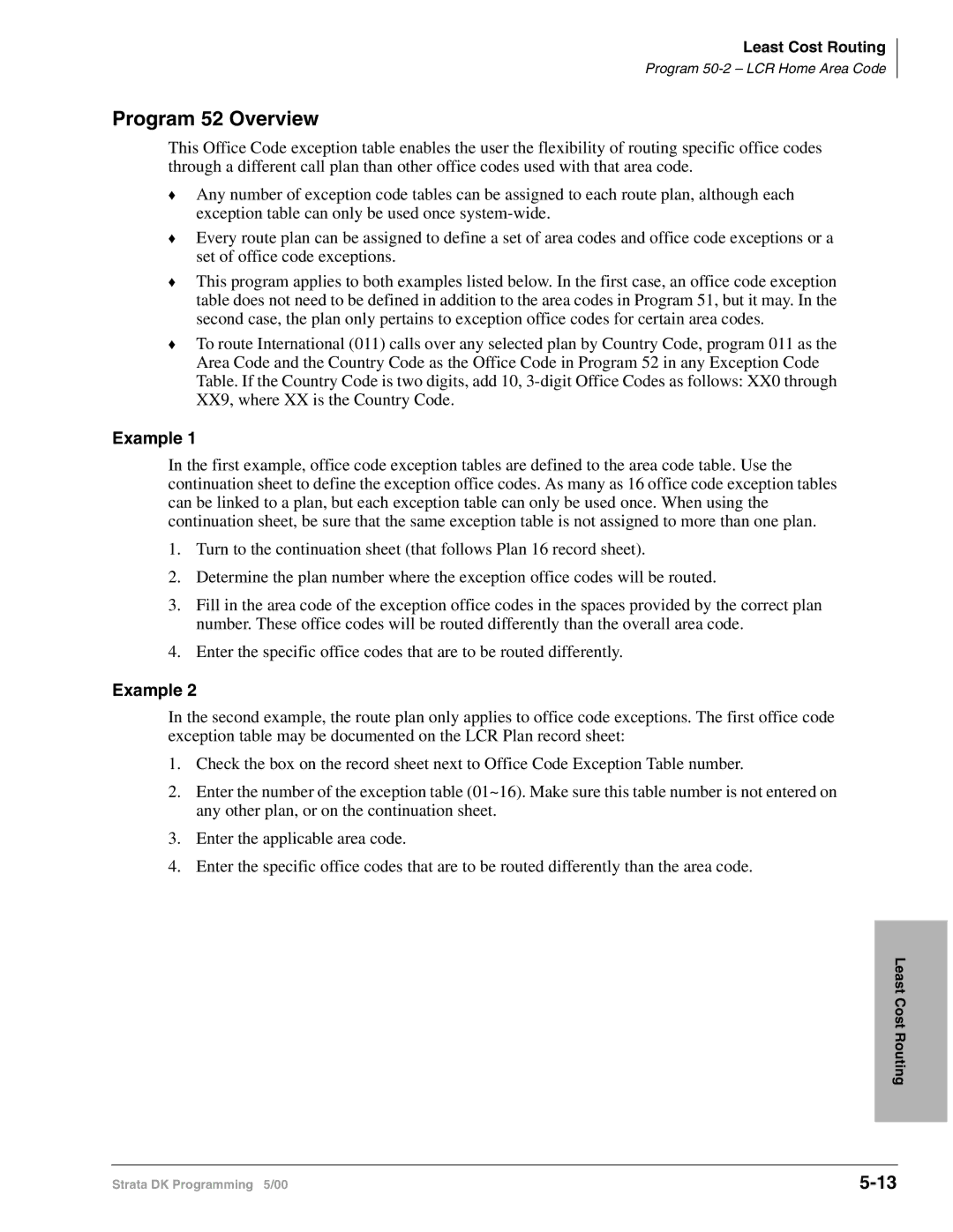 Toshiba DK424I, dk14, DK40I manual Program 52 Overview 