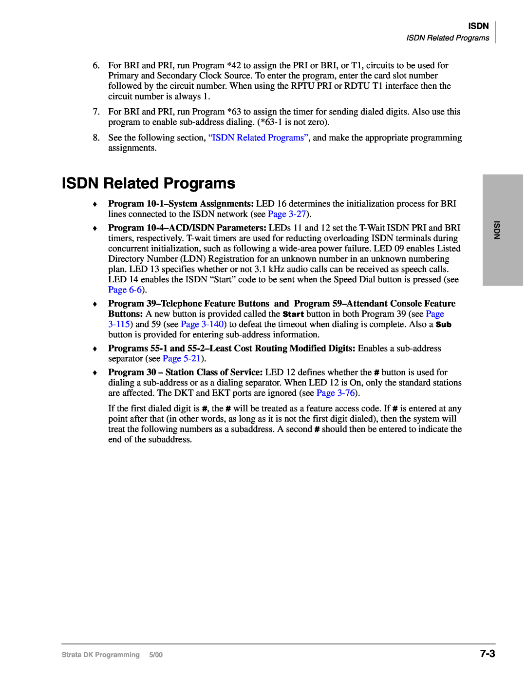 Toshiba DK424I, dk14, DK40I manual ISDN Related Programs 