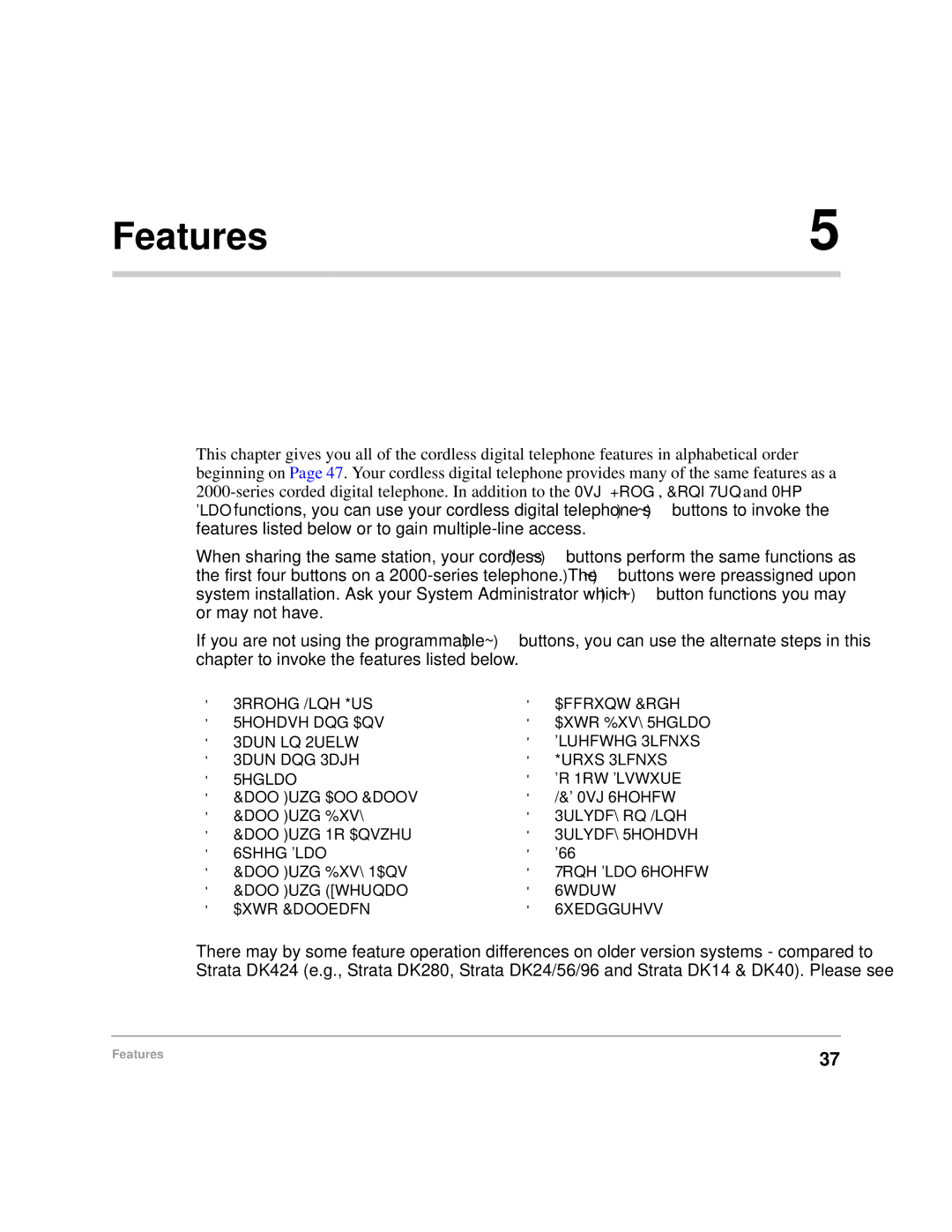 Toshiba DKA-UG-CRDLS-VC 4016149 manual Features 