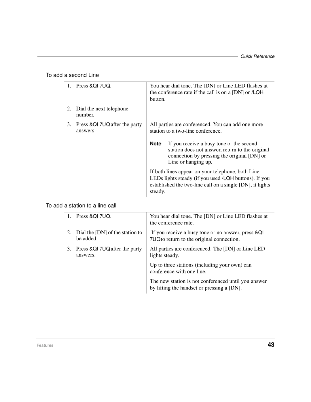 Toshiba DKA-UG-CRDLS-VC 4016149 manual To add a second Line, To add a station to a line call 