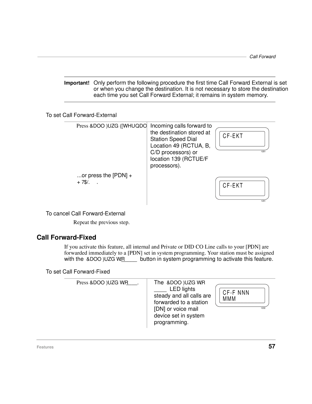 Toshiba DKA-UG-CRDLS-VC 4016149 manual Call Forward-Fixed, To set Call Forward-External, To cancel Call Forward-External 