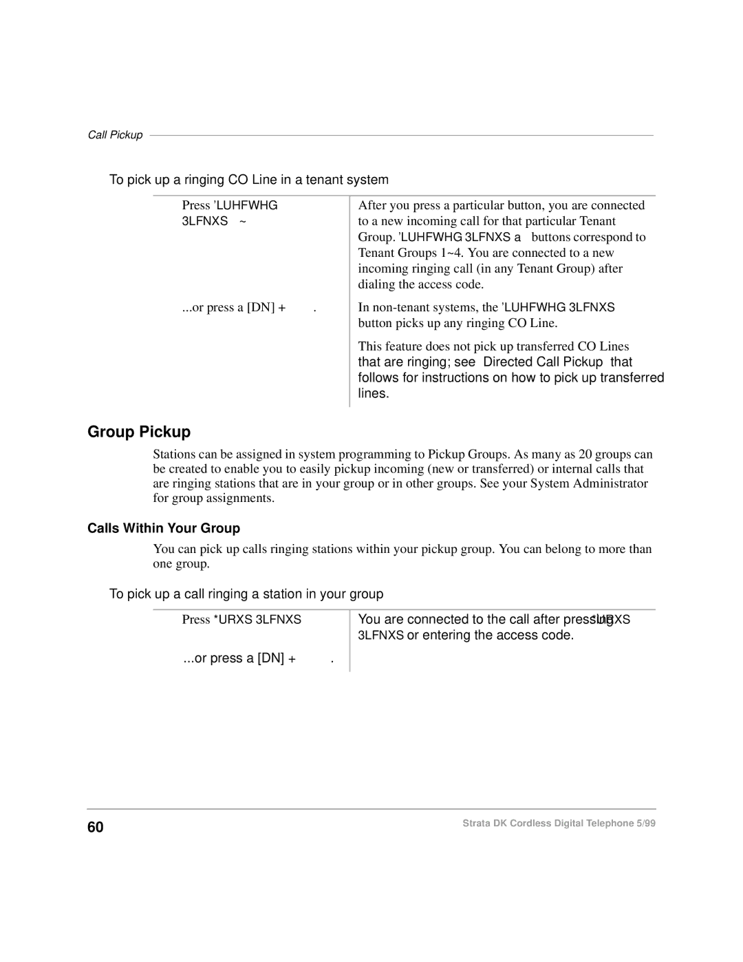 Toshiba DKA-UG-CRDLS-VC 4016149 manual Group Pickup, To pick up a ringing CO Line in a tenant system 