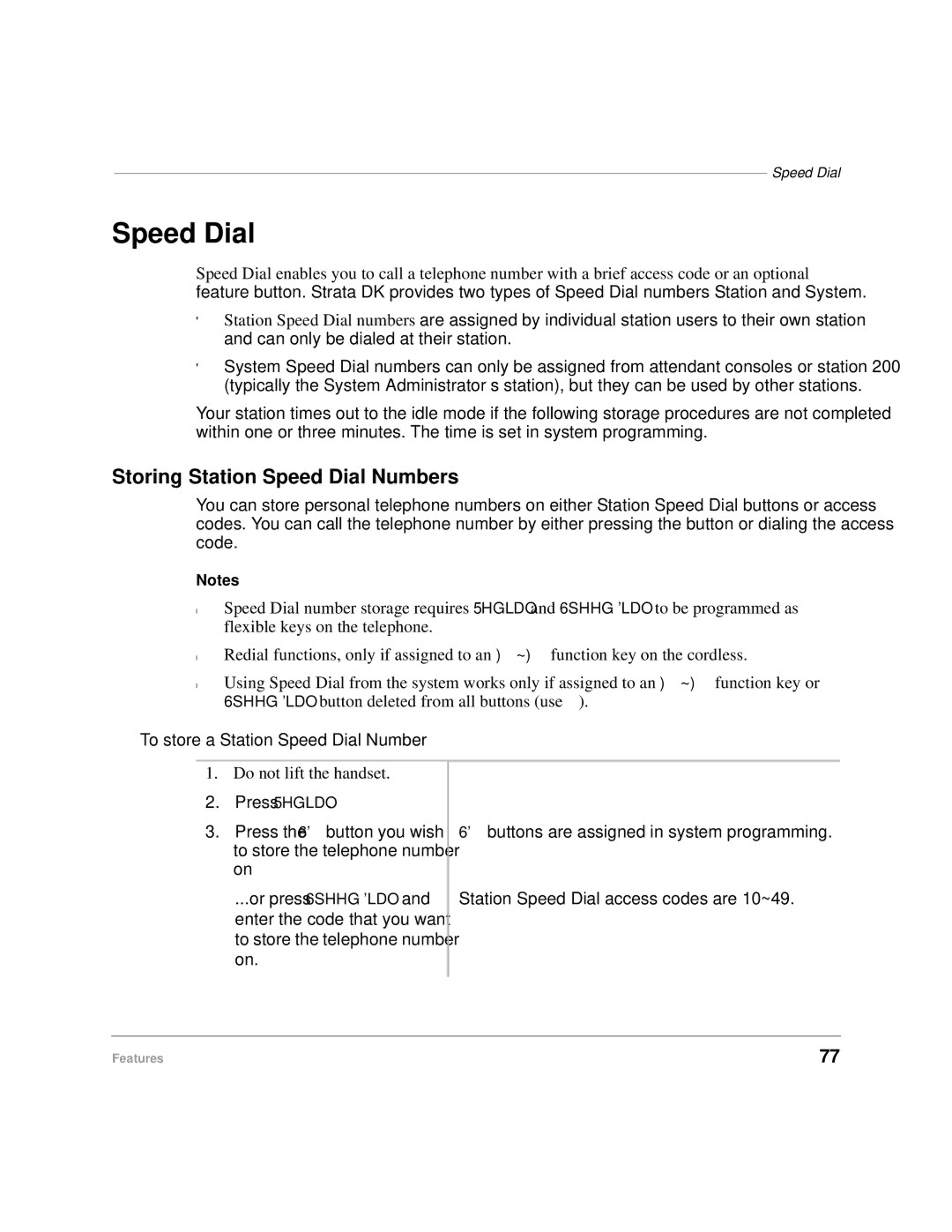 Toshiba DKA-UG-CRDLS-VC 4016149 manual Storing Station Speed Dial Numbers, To store a Station Speed Dial Number 