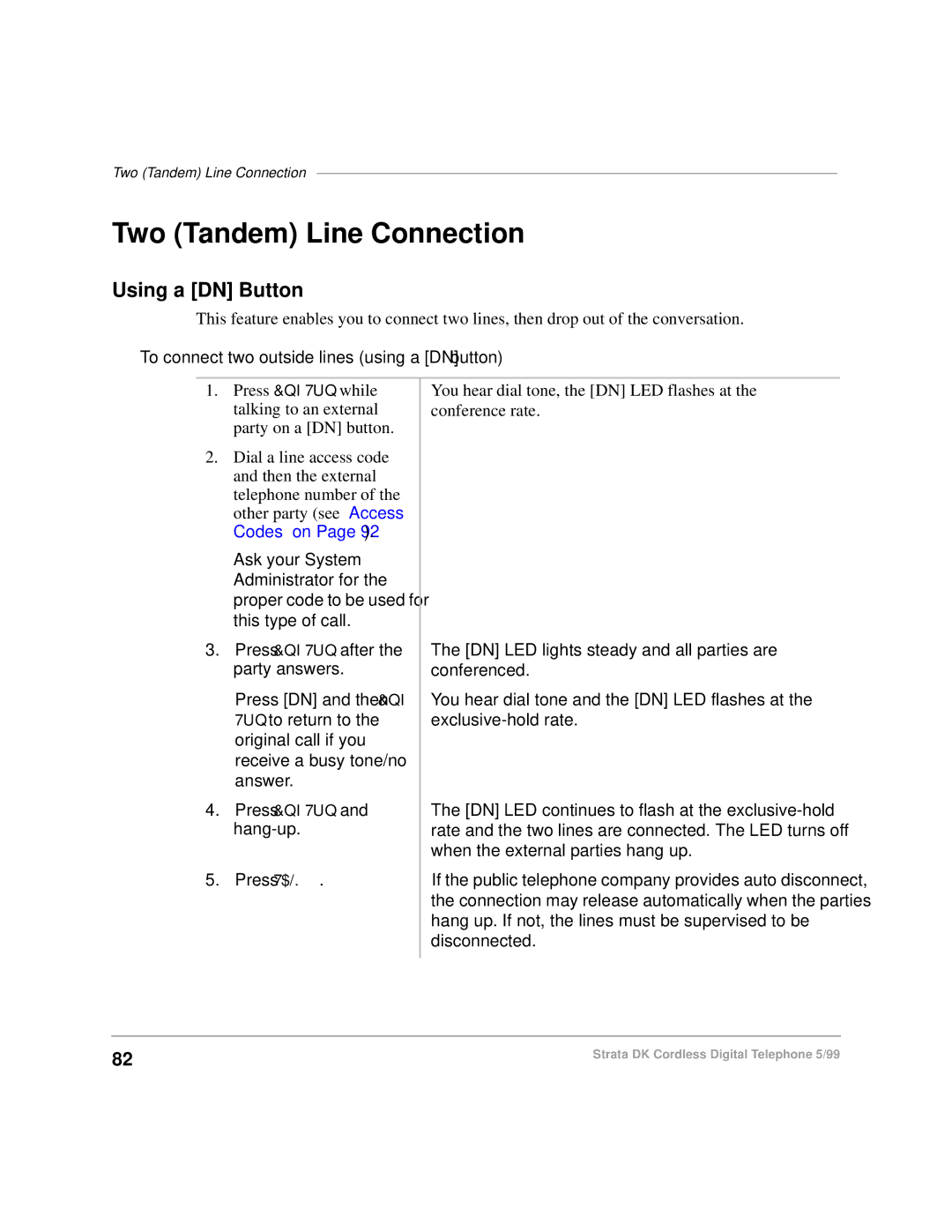 Toshiba DKA-UG-CRDLS-VC 4016149 manual Two Tandem Line Connection, Using a DN Button 