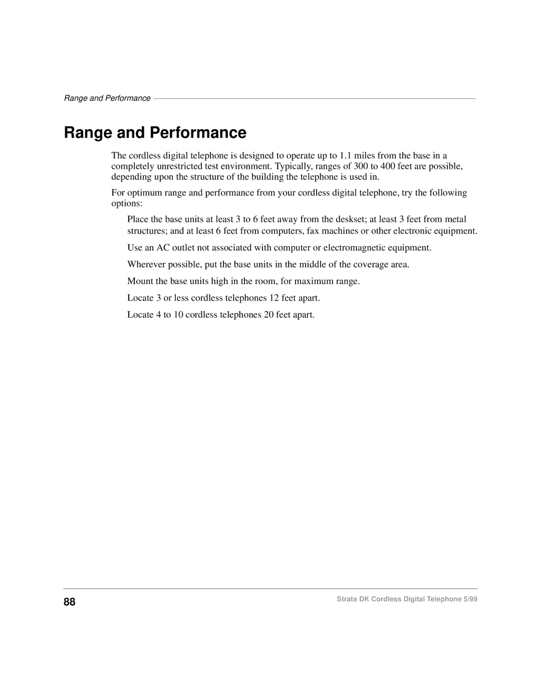 Toshiba DKA-UG-CRDLS-VC 4016149 manual Range and Performance 