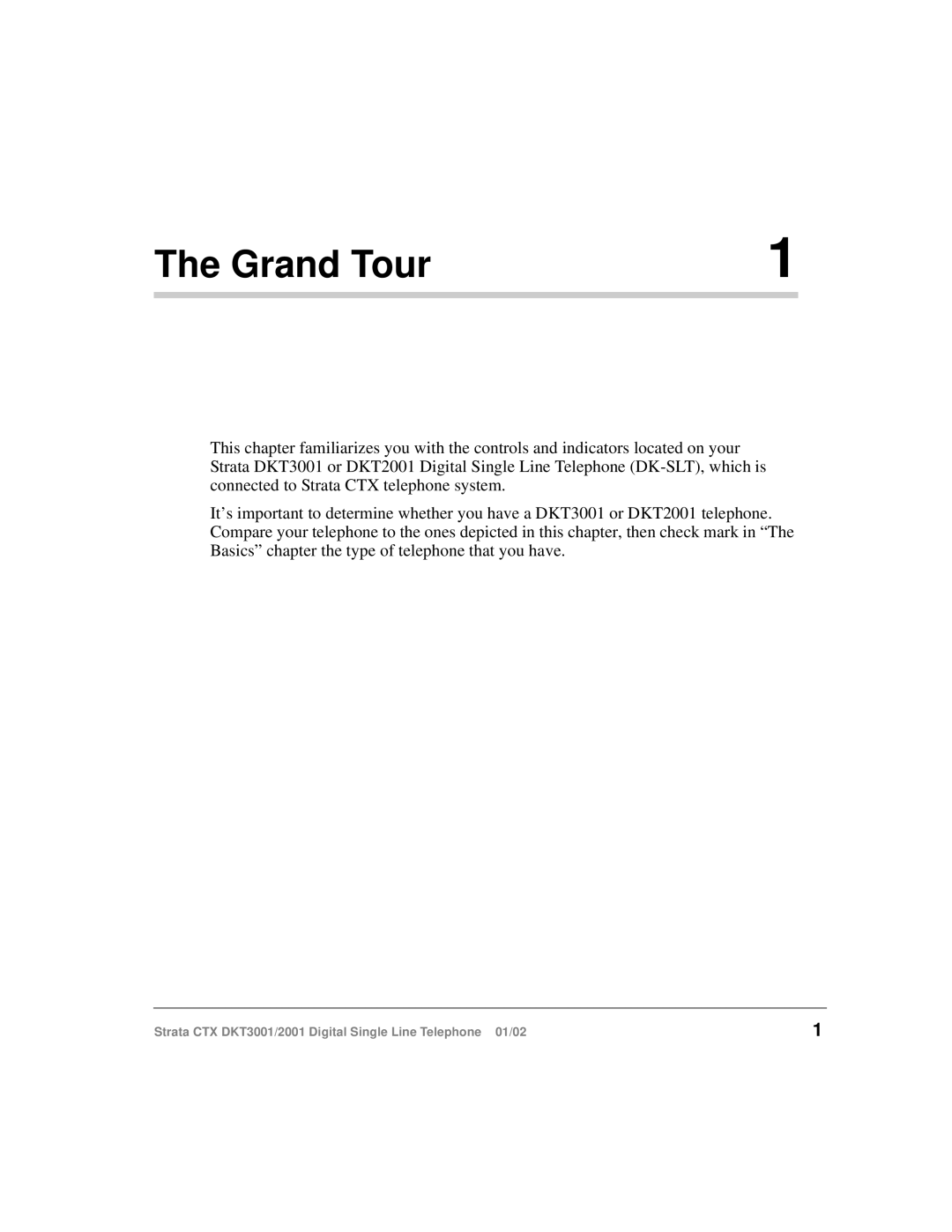 Toshiba DKT2001 manual Grand Tour 