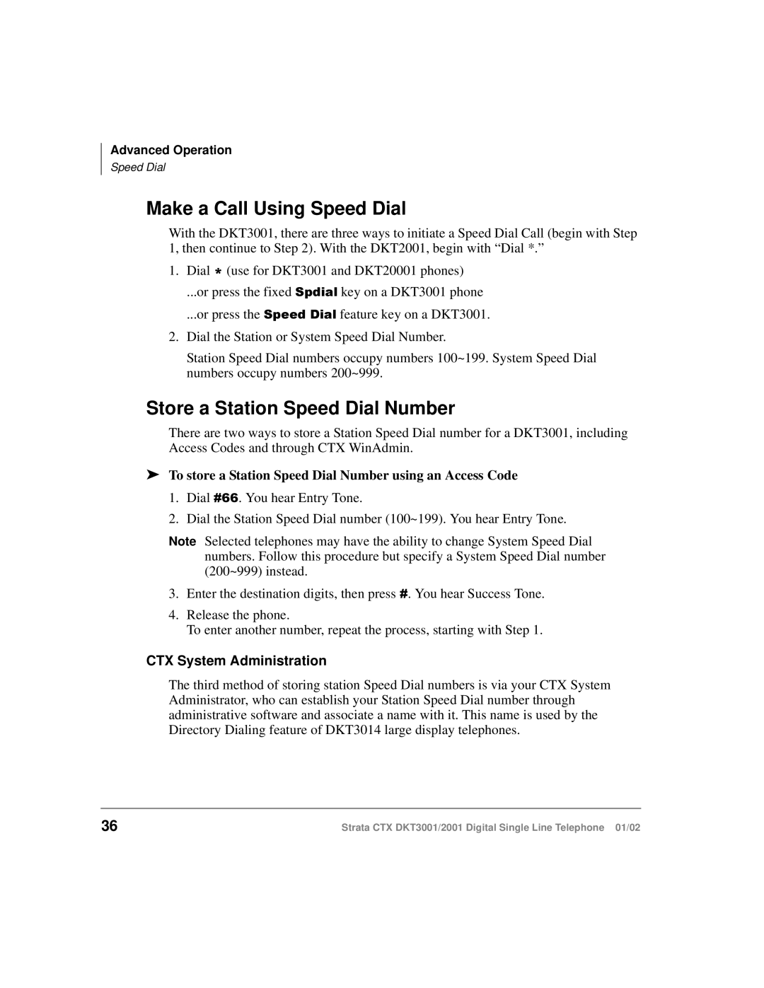 Toshiba DKT2001 manual Make a Call Using Speed Dial, Store a Station Speed Dial Number 