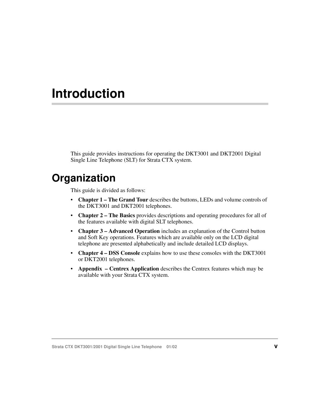 Toshiba DKT2001 manual Introduction, Organization 