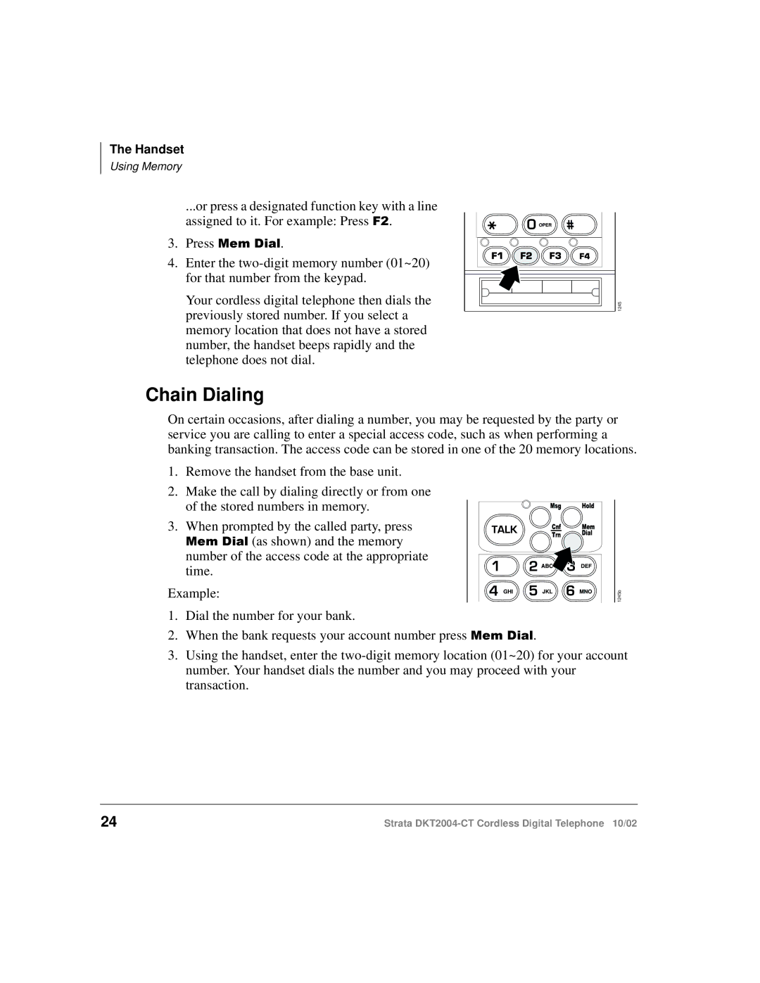 Toshiba DKT2004-CT manual Chain Dialing 