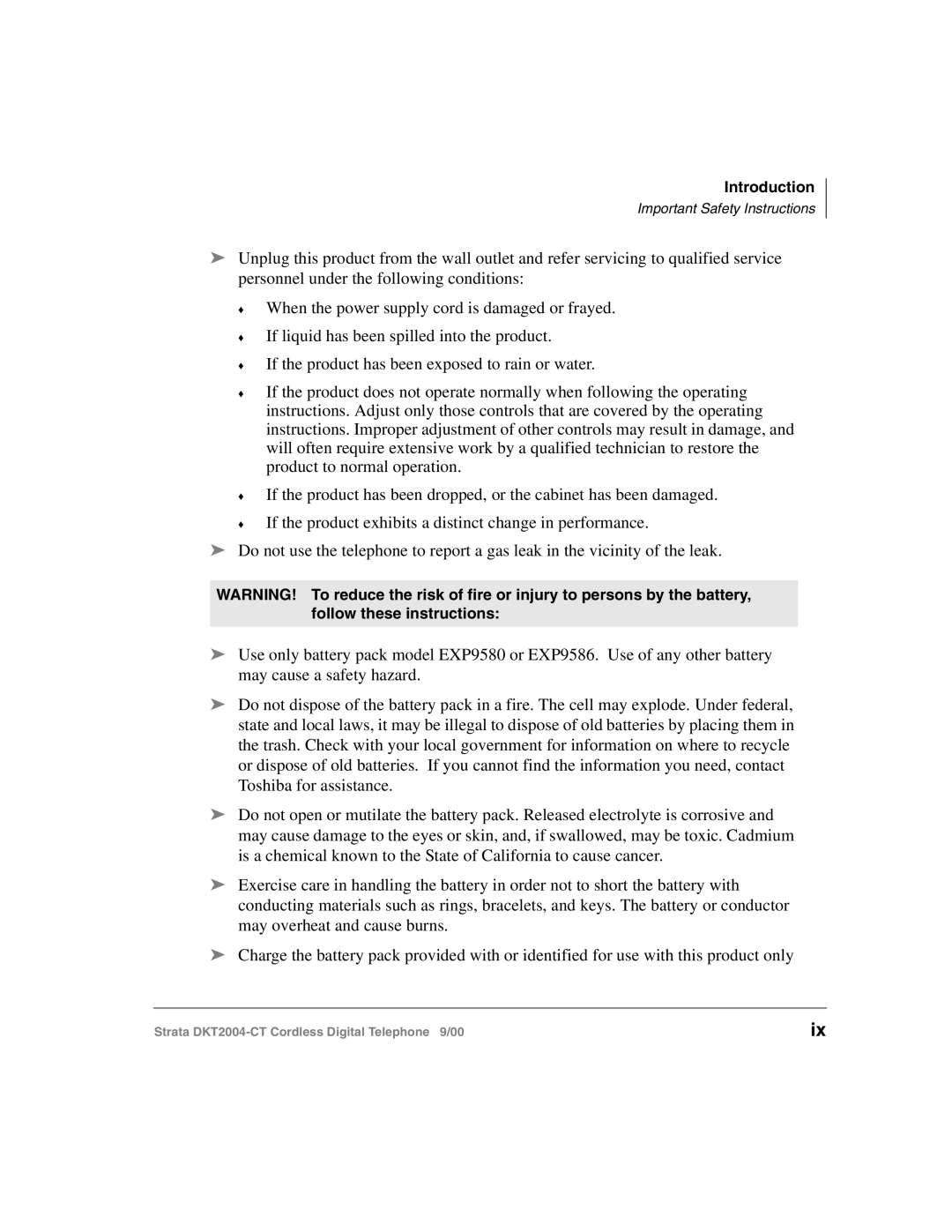 Toshiba DKT2004-CT manual Introduction 