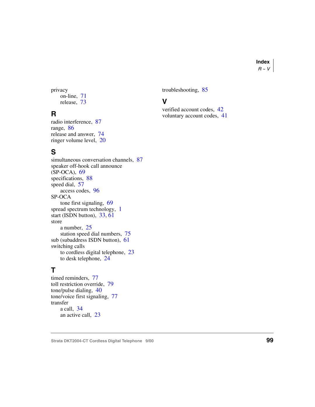 Toshiba DKT2004-CT manual Sp-Oca 