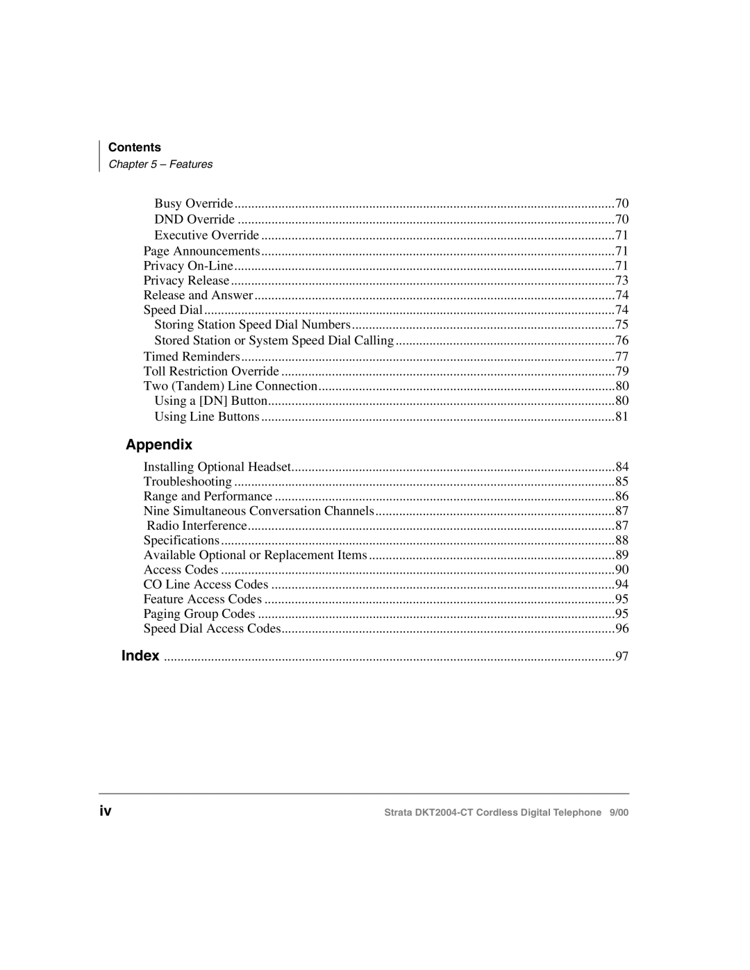 Toshiba DKT2004-CT manual Appendix 