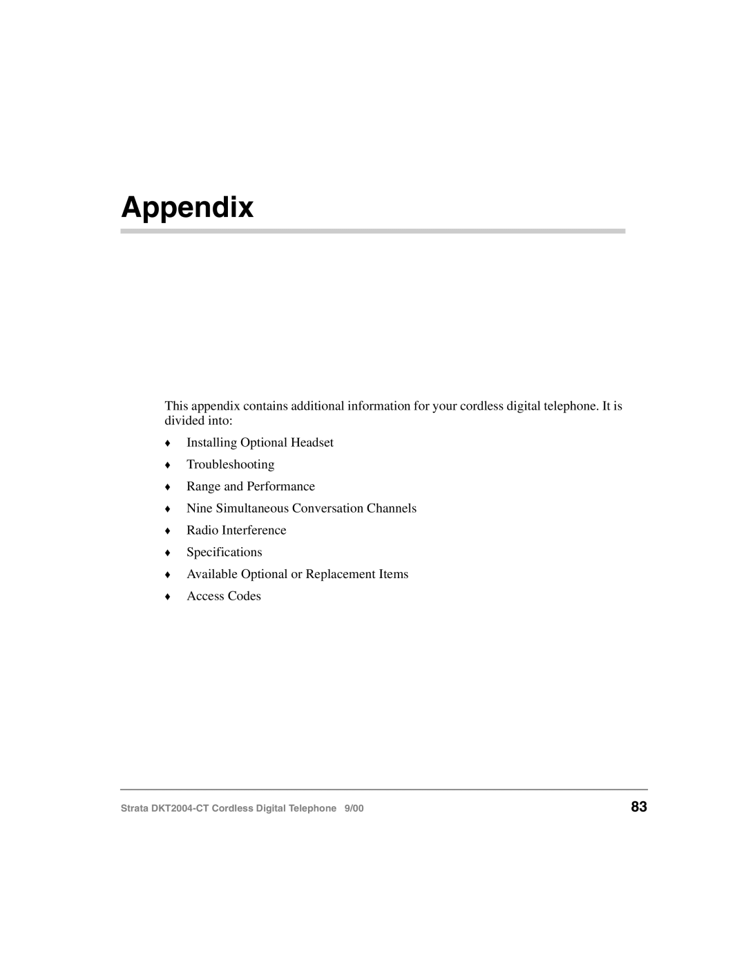 Toshiba DKT2004-CT manual Appendix 